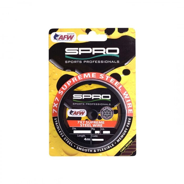 SPRO Super Steel AFW WIRE Lider Misina 18kg 0.46mm 4m