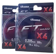 Okuma Ft-*4 Braided Line 300 mt Grey Örgü İp 0,330 mm