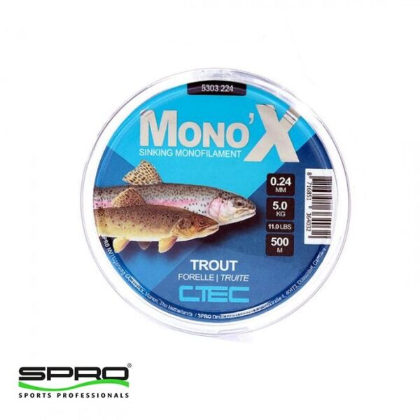 SPRO C-TEC MONO X TROUT 0.24mm 500m Misina 1/1