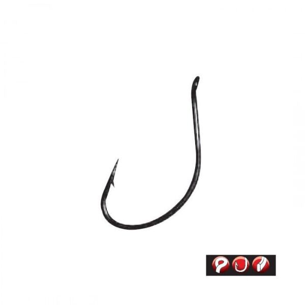 Gamakatsu Worm 39 Black No:2 1/12 Olta Iğnesi