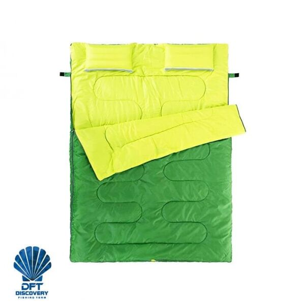 DFT Çift Kişilik(190+30)x145cm Yeşil -5°uyku Tulum