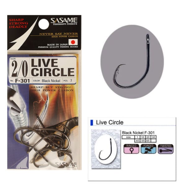 Sasame F-301 Live Circle Serisi Olta İğnesi 1