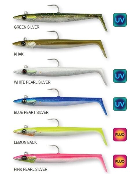Savage Gear Sandeel V2 14 cm 33 gr 2+1 White Pearl Silver
