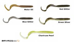 Savage gear LB Rib Worm 90 mm 10 Adet Sahte Balık Red Glitter