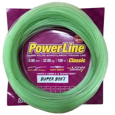 Powerline Classıc 100 m. Poşet Soft  Misina 0,70 mm Turuncu