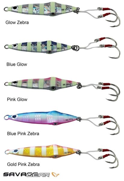 Savage gear Squısh Jig 11,5cm 130g Sahte Balık Glow Zebra