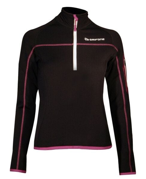 Grifone Elna Shirt Yarım Fermuarlı Polar Sweat XS - Yeşil-Siyah