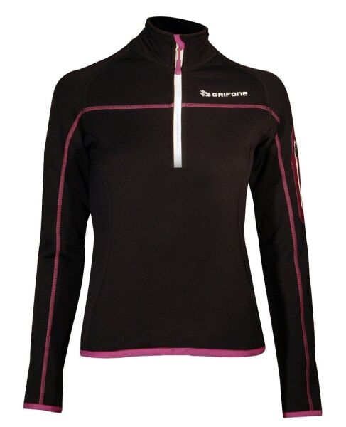 Grifone Elna Shirt Yarım Fermuarlı Polar Sweat XS - Yeşil-Siyah