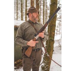 T. OS-Trachten Haki Kareli Uzun Kollu Gömlek 39/40