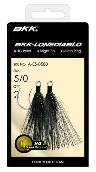 BKK Lone Diablo BT- Black Bucktail Olta İğnesi 3/0