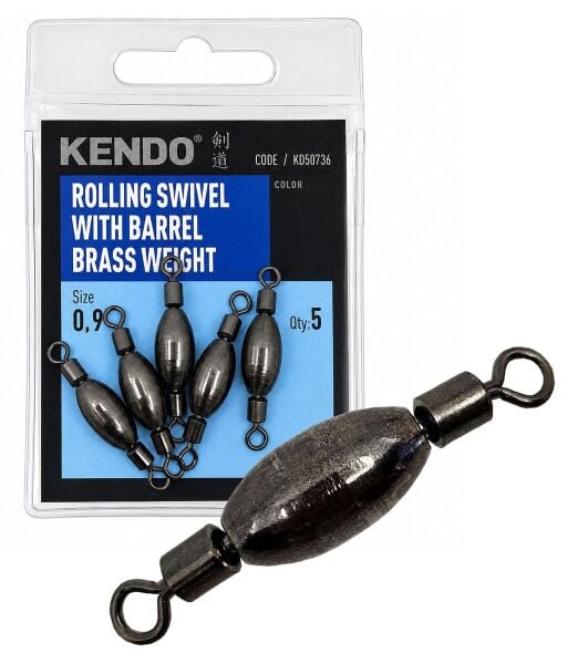 Kendo Rolling swivel with barrel brass weight 5 Adet ( Ağırlıklı Fırdöndü) 1,2