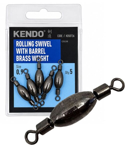 Kendo Rolling swivel with barrel brass weight 5 Adet ( Ağırlıklı Fırdöndü) 1,2