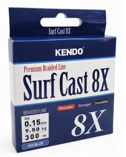 Kendo Surf Cast 8X Fighting 300 mt Örgü İp ( ICE BLUE) 0,13mm