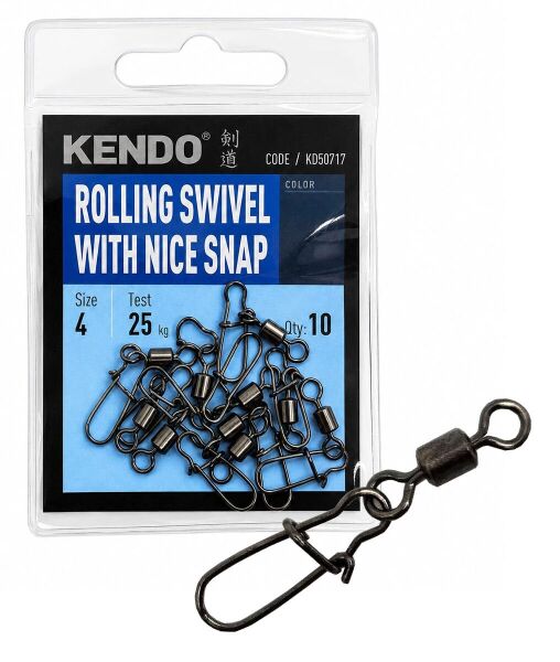 Kendo Rolling Swivel With Nice Snap 2/0 6pcs