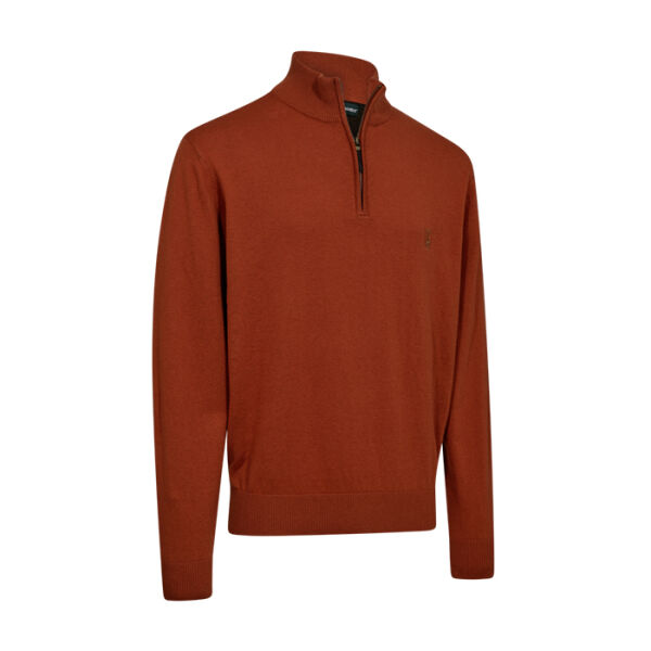 DEERHUNTER Harrington Fermuarlı Kahve Kazak L