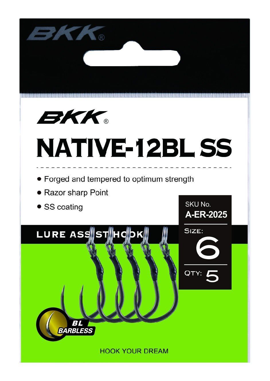 BKK Native-12BL SS Olta İğnesi 6 5 Pcs