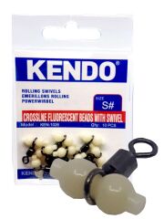 Kendo Crossline Fluorescent Beads With Swivel S 10pcs