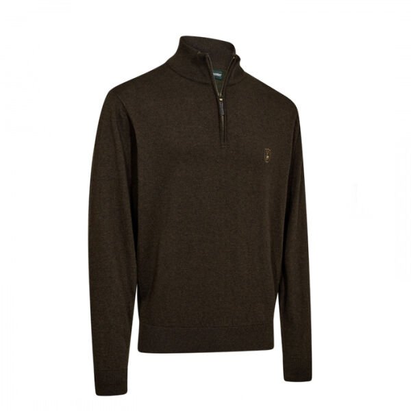 DEERHUNTER Harrington Fermuarlı Kahverengi Kazak - 2XL