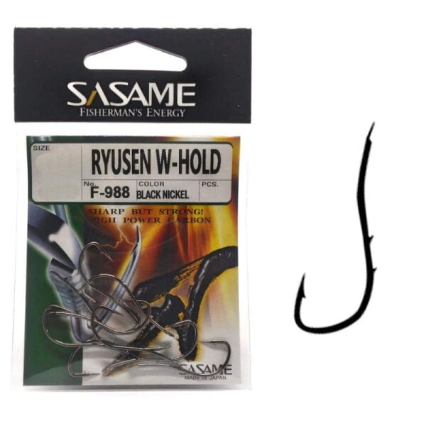 Sasame Ryusen W-Hold Black F-988 Serisi Olta İğnesi 14