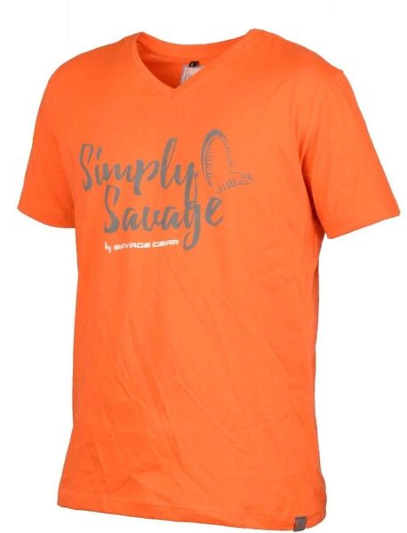 Savage gear Simply  Savage V-neck Tee Grey T-Shirt XL