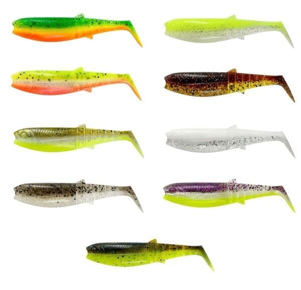 Savage Gear Cannibal Shad 12.5cm 20gr Sahte Balık Purple Glitter Bomb