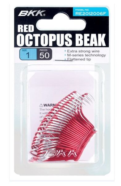 BKK Red Octopus Beak 50 Adet Olta İğnesi 7/0