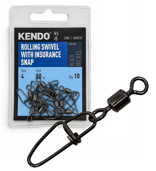 Kendo Rolling swivel with insurance snap 10 10pcs