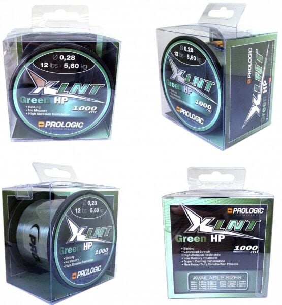 Prologic XLNT HP 1000M Green Misine 0.35 mm 8.1 kg 18 lbs