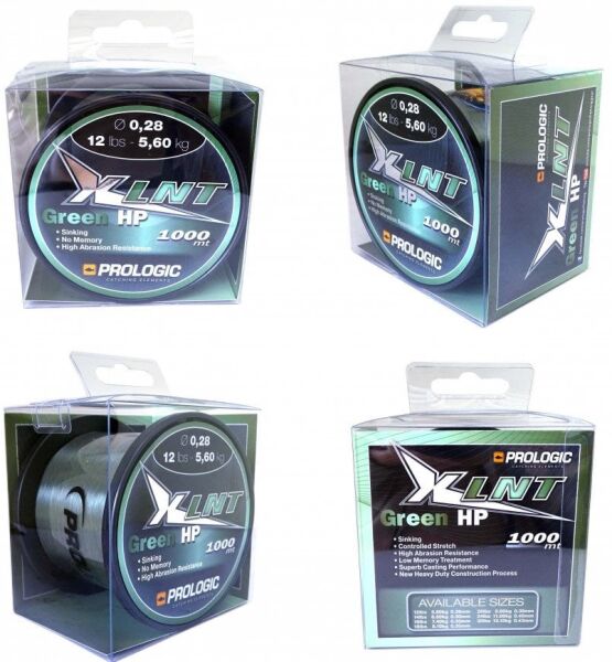 Prologic XLNT HP 1000M Green Misine 0.35 mm 8.1 kg 18 lbs