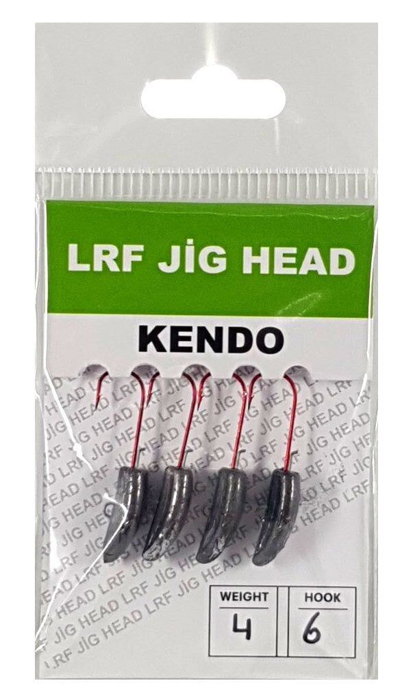 Kendo Lrf Jig Head Kırmızı İğneli 4 Adet #8 1,5 gr