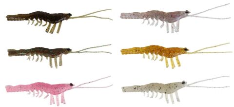 Savage gear LB Manic Shrimp 10 cm 4 Adet Sahte Balık Glow