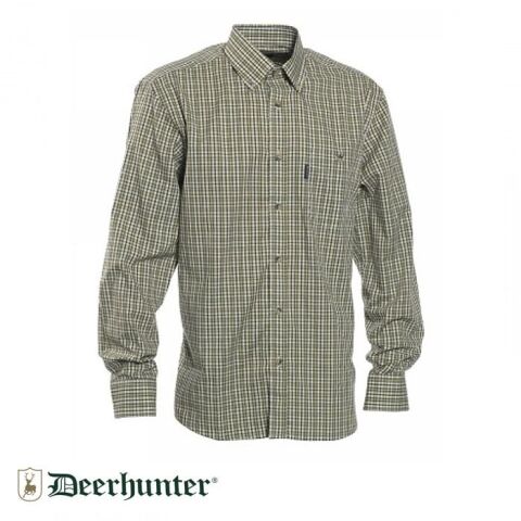 T. DEERHUNTER Wyatt Yeşil Kareli Uzun Kol Gömlek 43/44