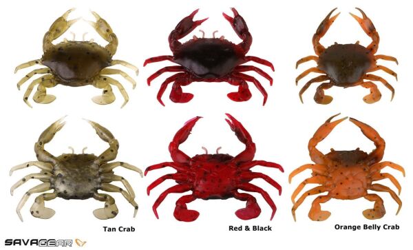 Savage gear LB 3D Manic Crab 5 cm 4 Adet Sahte Balık Orange Belly Crab