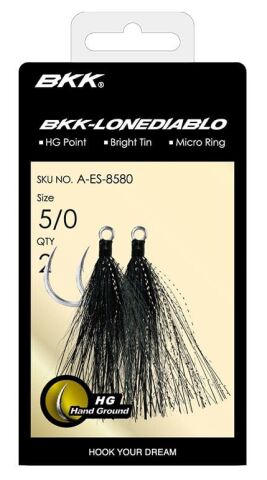 BKK Lone Diablo BT- Black Bucktail Olta İğnesi 4/0