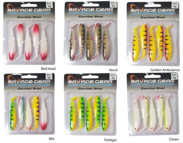 Savage gear Cannibal 8cm 5 Adet Sahte Balık Perch