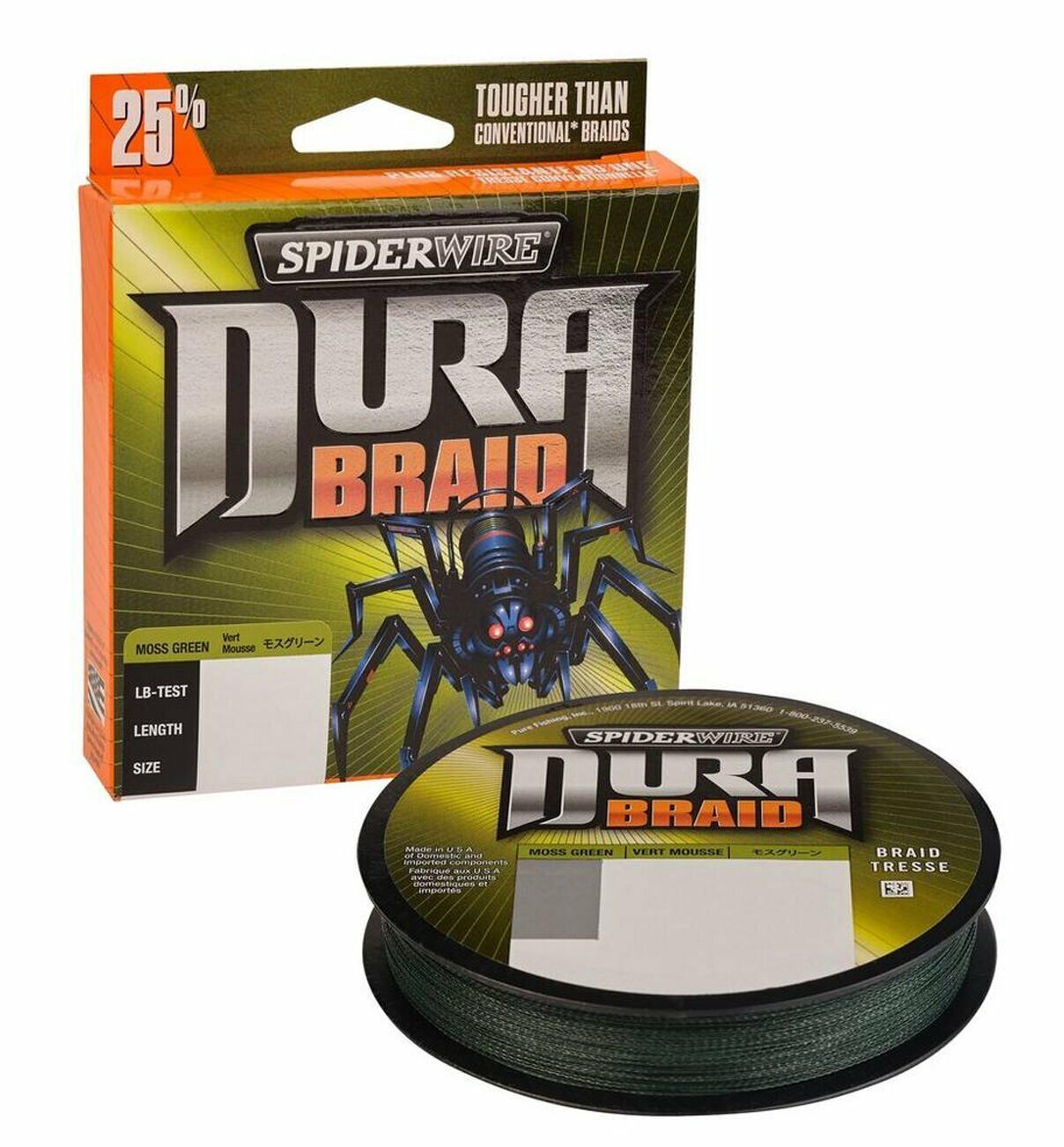 SpiderWire Dura Braid 275m Moss Green Örgü İp 0.36mm