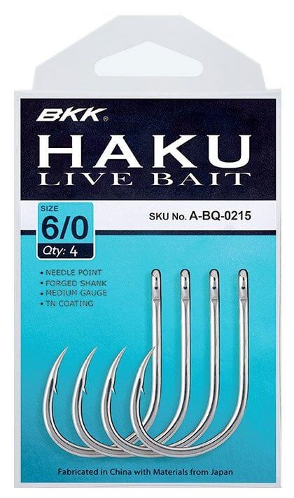 BKK Haku Livebait Olta İğnesi 6/0 4 Pcs