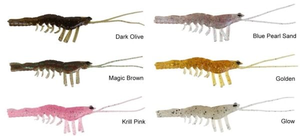 Savage gear LB Manic Shrimp 10 cm 4 Adet Sahte Balık Glow