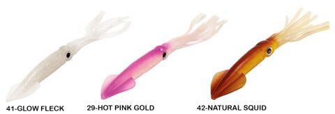 Lineaeffe FF Alive Squid 15.2 cm  6 Adet Sahte Balık 29-Hot Pink Gold