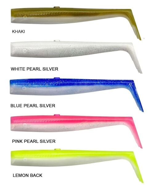 Savage Gear Sandeel V2 Tail 14cm 23gr 5-PCS White Pearl Silver