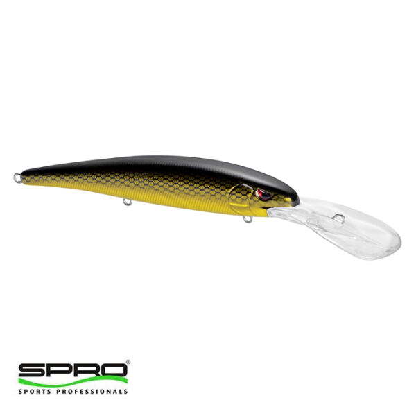 SPRO Madeye Minnow 120 Black Back Gold Sert Yem