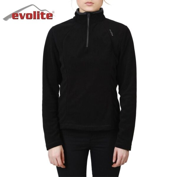 Evolite Fuga Kadın Mikro Polar Sweater - Siyah XS