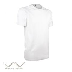 VAV Baseti-03 Yuvarlak Yaka Tişört Beyaz 4XL