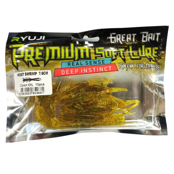 Ryuji Hogy Shrimp 7.6cm 10 Adet REEN CHARTREUSE