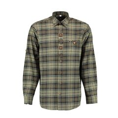 T. OS-Trachten Yeşil Erkek Gömleği Uzun Kol 37/38