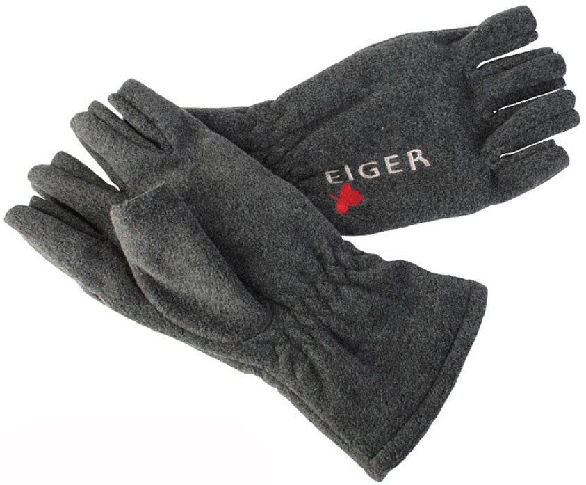 Eiger Fleece Glove Half Fingers Dark Grey L