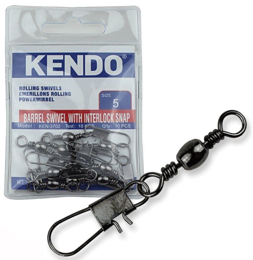 Kendo Rolling Swivel Safety Snap Snap 10 Adet (Kilitli Klips) 1
