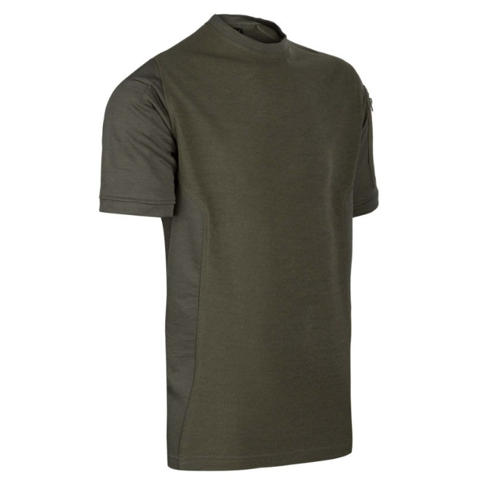 VAV VTHIN01 Yuv. Yaka Kısa Kol Tişört Haki XXL