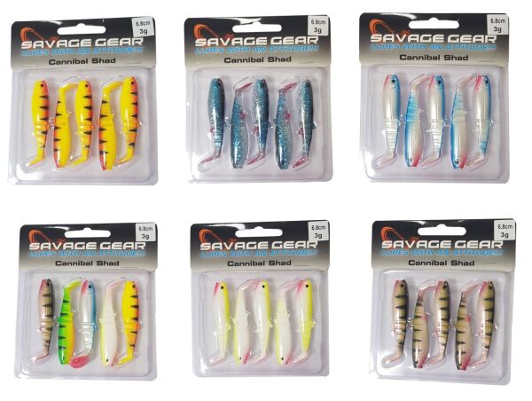 Savage gear Cannibal 6,8cm 5 Adet Sahte Balık Mıx