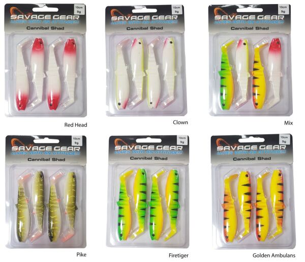 Savage gear Cannibal 10cm 4 Adet Sahte Balık Pike